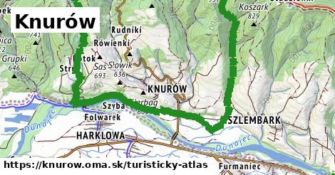 ikona Turistická mapa turisticky-atlas v knurow