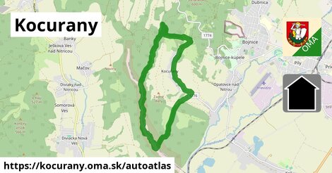 ikona Mapa autoatlas v kocurany