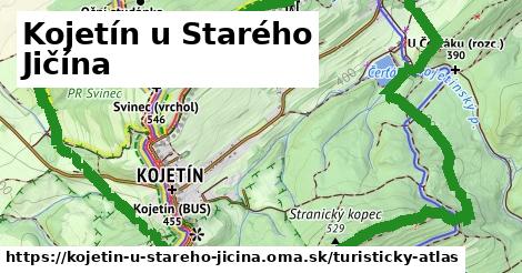 ikona Kojetín u Starého Jičína: 16 km trás turisticky-atlas v kojetin-u-stareho-jicina
