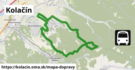 ikona Kolačín: 0 m trás mapa-dopravy v kolacin