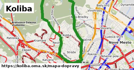 ikona Koliba: 16 km trás mapa-dopravy v koliba