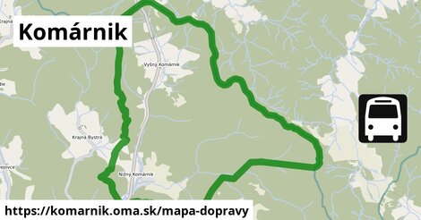 ikona Komárnik: 0 m trás mapa-dopravy v komarnik