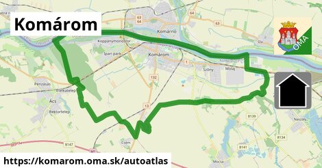 ikona Mapa autoatlas v komarom