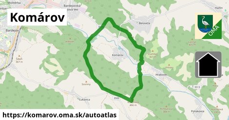 ikona Mapa autoatlas v komarov