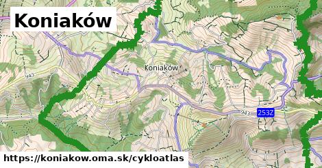 ikona Koniaków: 13,5 km trás cykloatlas v koniakow