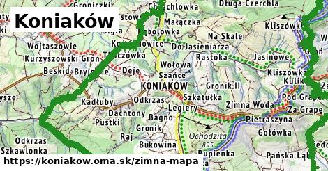 ikona Koniaków: 6,4 km trás zimna-mapa v koniakow