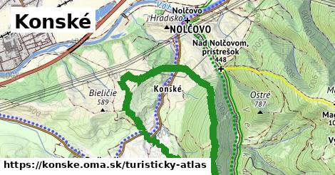ikona Konské: 0 m trás turisticky-atlas v konske
