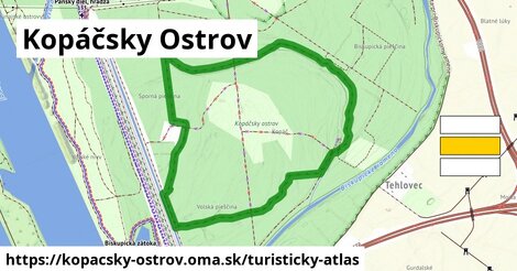 ikona Kopáčsky Ostrov: 0 m trás turisticky-atlas v kopacsky-ostrov