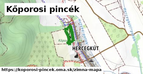 ikona Kőporosi pincék: 0 m trás zimna-mapa v koporosi-pincek