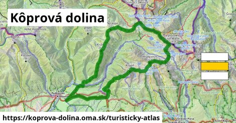 ikona Kôprová dolina: 29 km trás turisticky-atlas v koprova-dolina
