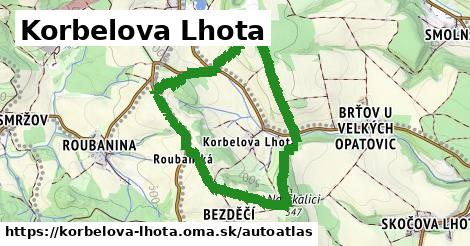 ikona Mapa autoatlas v korbelova-lhota