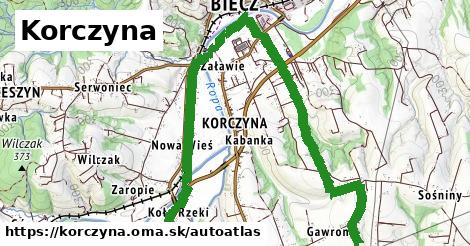 ikona Mapa autoatlas v korczyna