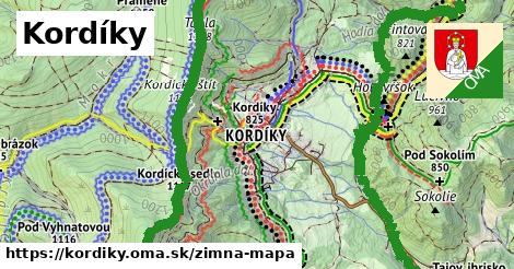 ikona Kordíky: 14,5 km trás zimna-mapa v kordiky