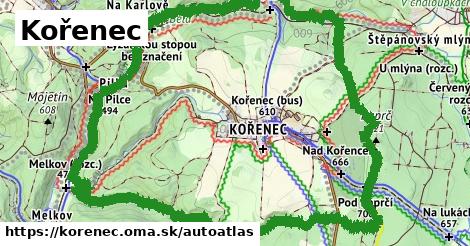 ikona Mapa autoatlas v korenec