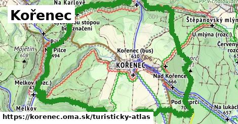 ikona Turistická mapa turisticky-atlas v korenec