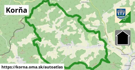 ikona Mapa autoatlas v korna