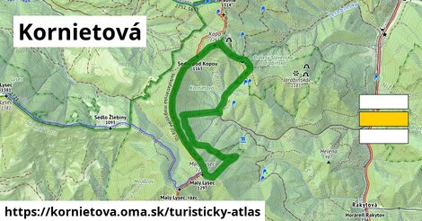 ikona Turistická mapa turisticky-atlas v kornietova