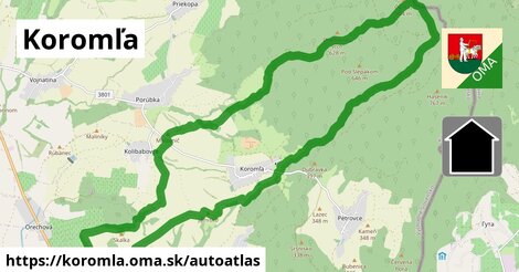 ikona Mapa autoatlas v koromla