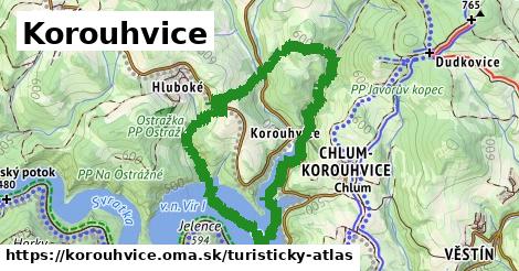 ikona Korouhvice: 0 m trás turisticky-atlas v korouhvice