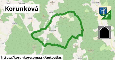 ikona Mapa autoatlas v korunkova