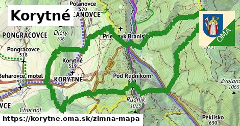 ikona Zimná mapa zimna-mapa v korytne