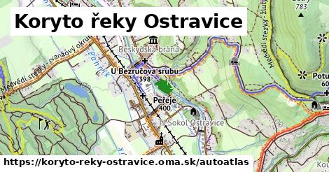 ikona Mapa autoatlas v koryto-reky-ostravice