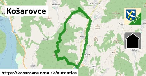 ikona Mapa autoatlas v kosarovce