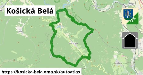 ulice v Košická Belá