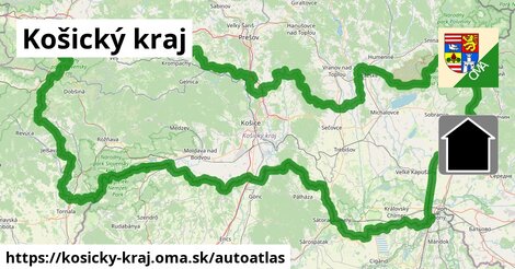 ikona Mapa autoatlas v kosicky-kraj