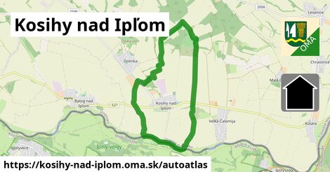 ikona Mapa autoatlas v kosihy-nad-iplom