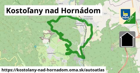 ikona Mapa autoatlas v kostolany-nad-hornadom