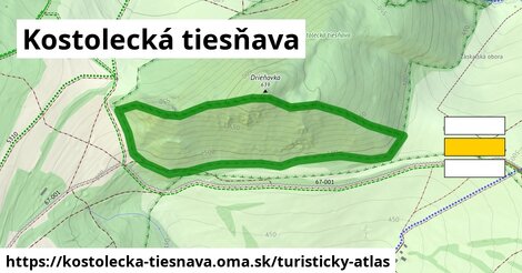 ikona Kostolecká tiesňava: 0 m trás turisticky-atlas v kostolecka-tiesnava