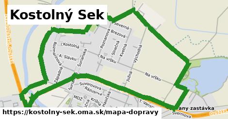 ikona Kostolný Sek: 168 m trás mapa-dopravy v kostolny-sek