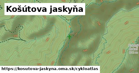 ikona Košútova jaskyňa: 0 m trás cykloatlas v kosutova-jaskyna