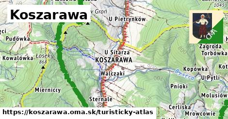 ikona Koszarawa: 26 km trás turisticky-atlas v koszarawa