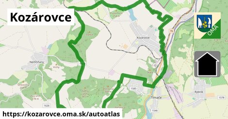 ikona Mapa autoatlas v kozarovce