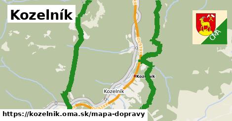 ikona Kozelník: 10,0 km trás mapa-dopravy v kozelnik