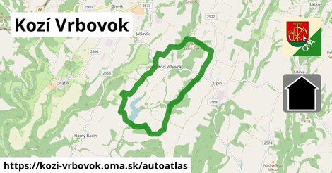 ikona Mapa autoatlas v kozi-vrbovok