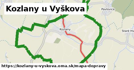 ikona Kozlany u Vyškova: 7,4 km trás mapa-dopravy v kozlany-u-vyskova