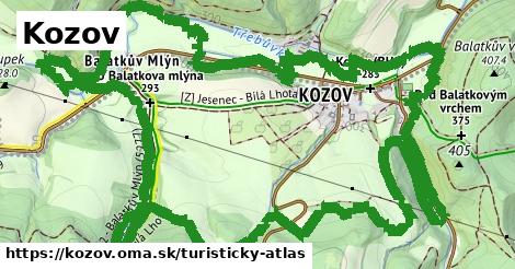 ikona Turistická mapa turisticky-atlas v kozov