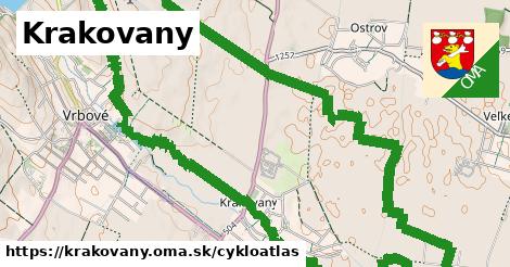 ikona Krakovany: 1,55 km trás cykloatlas v krakovany