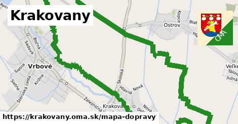 ikona Krakovany: 0 m trás mapa-dopravy v krakovany