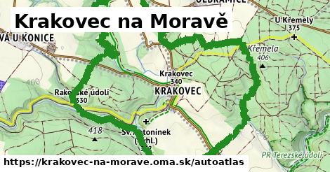 ikona Mapa autoatlas v krakovec-na-morave