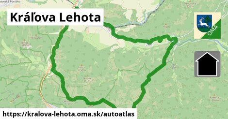 ikona Mapa autoatlas v kralova-lehota