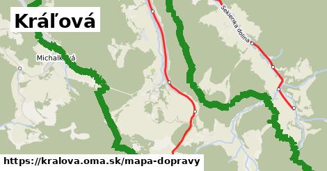 ikona Kráľová: 5,1 km trás mapa-dopravy v kralova