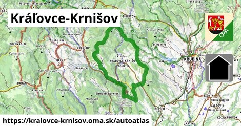 ikona Mapa autoatlas v kralovce-krnisov