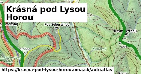 ikona Mapa autoatlas v krasna-pod-lysou-horou