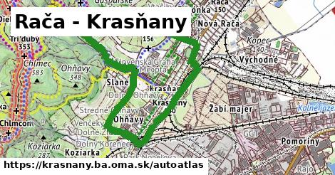 ulice v Rača - Krasňany