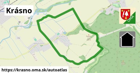 ikona Mapa autoatlas v krasno