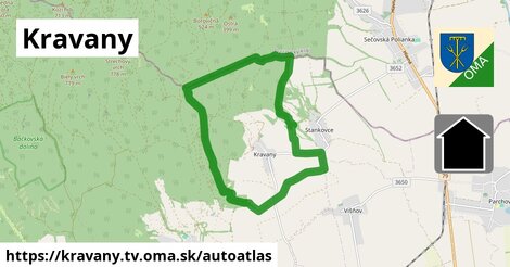 ulice v Kravany, okres TV